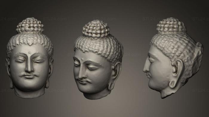 Buddha figurines (Head Of Buddha, STKBD_0030) 3D models for cnc